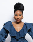 Small Ribbed Velvet Headwrap