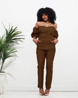 Feza Bubble Sleeve Jumpsuit