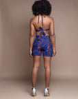 Blue Famata High Waisted Shorts