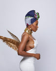 Silk Lined Green Bambina Headwrap - Head Wraps