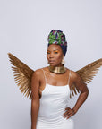 Silk Lined Green Bambina Headwrap - Head Wraps
