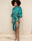 Madal Drawstring Cotton Silk Skirt