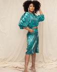 Madal Drawstring Cotton Silk Skirt