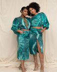 Madal Drawstring Cotton Silk Skirt