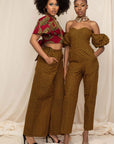 Feza Bubble Sleeve Jumpsuit