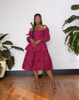 Pink Sade Midi Skirt