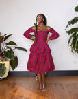 Pink Sade Midi Skirt