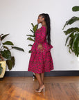 Pink Sade Midi Skirt