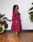 Pink Sade Midi Skirt