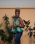 Green Yemoja Peplum Halter