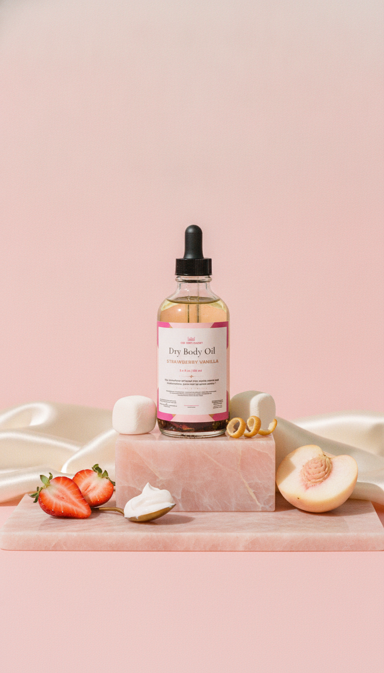 Strawberry Vanilla Dry Body Oil
