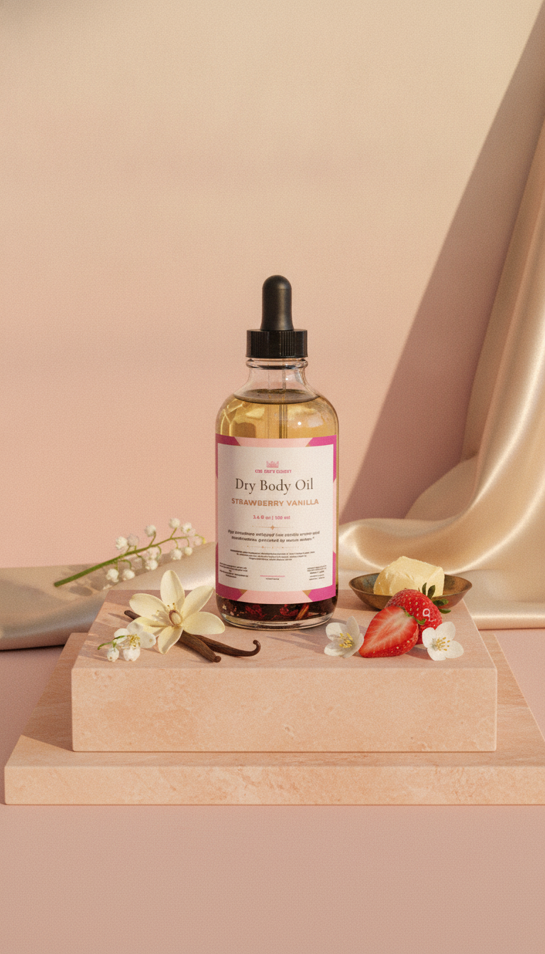 Strawberry Vanilla Dry Body Oil