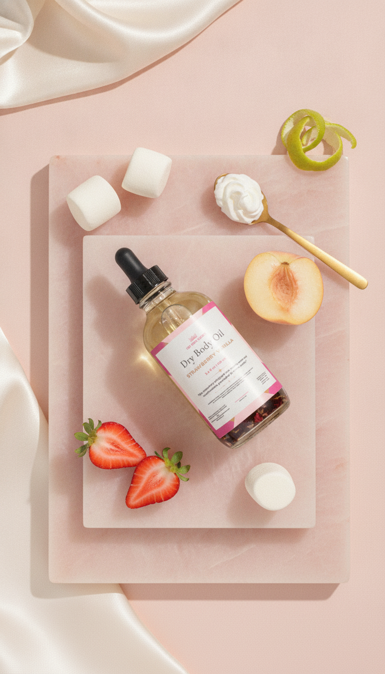 Strawberry Vanilla Dry Body Oil