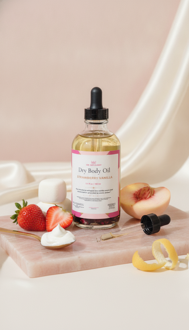 Strawberry Vanilla Dry Body Oil