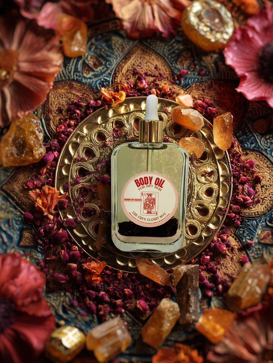 Queen of Hearts Scented Dry Body Oil