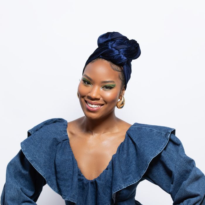 Small Ribbed Velvet Headwrap