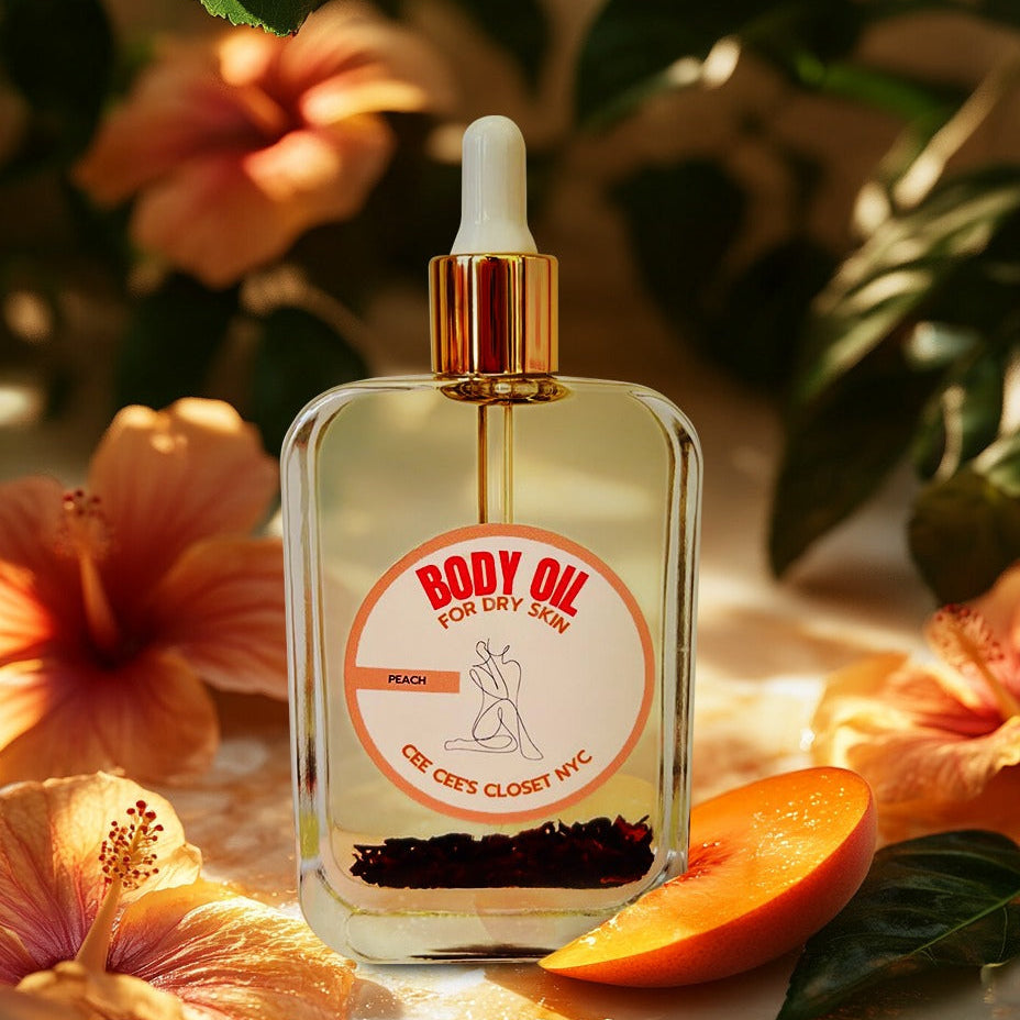 Peach Scented Dry Body Oil – Cee Cee's Closet NYC