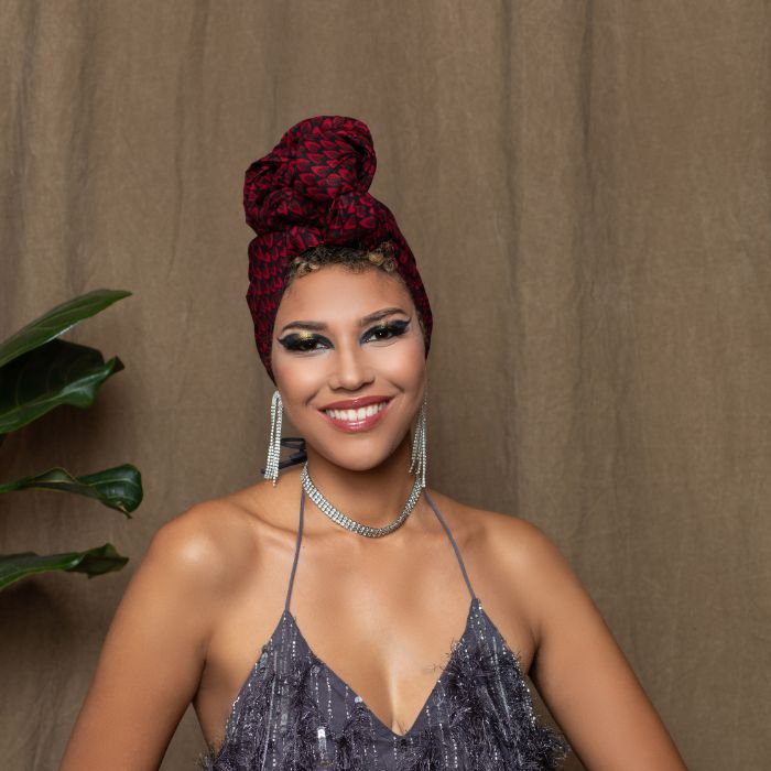 Red Feza Silk Lined Headwrap - Head Wraps