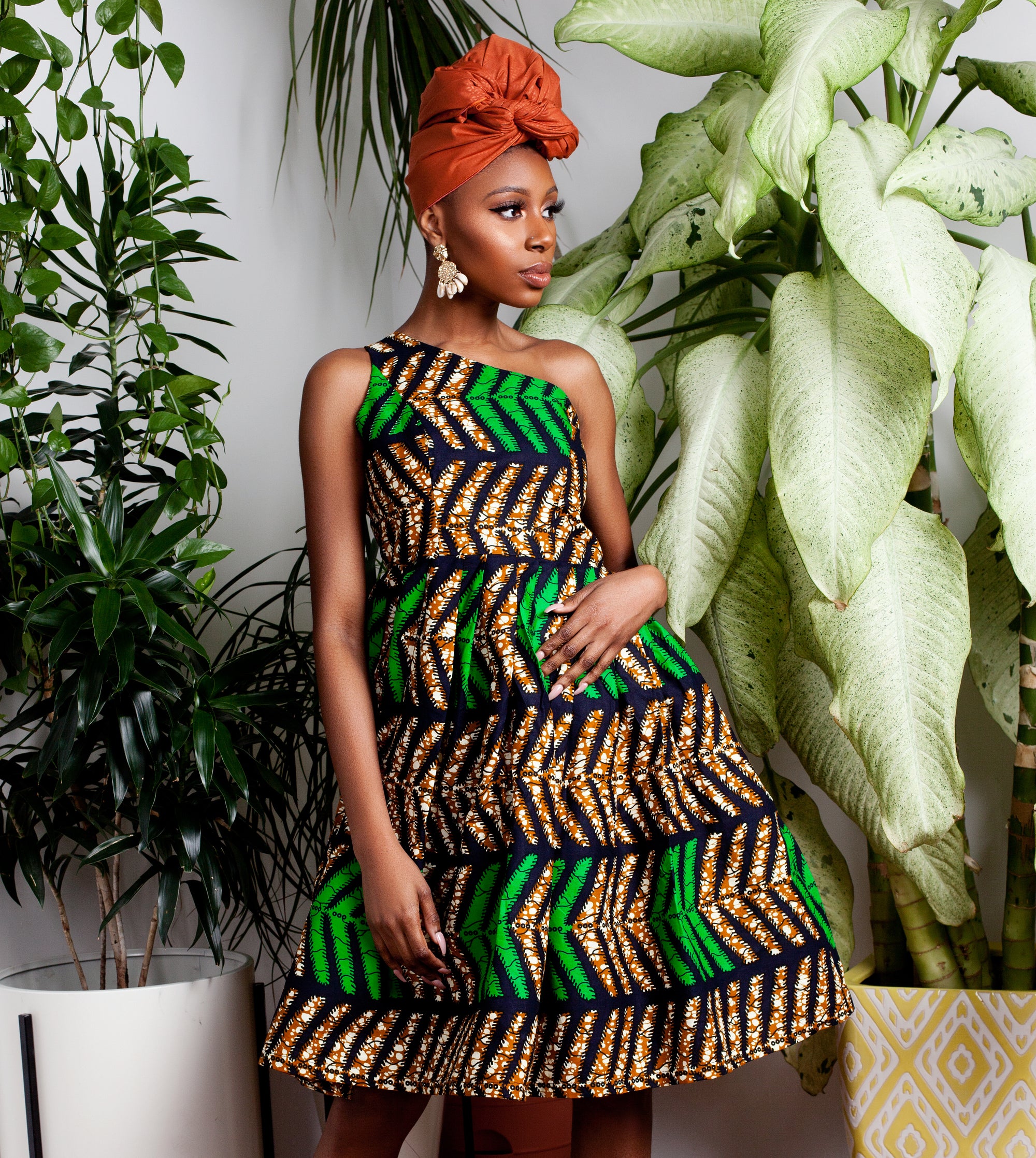 african print one shoulder dresses Trendy African Inspired One Shoulder Shift Dresses at Affordable Prices