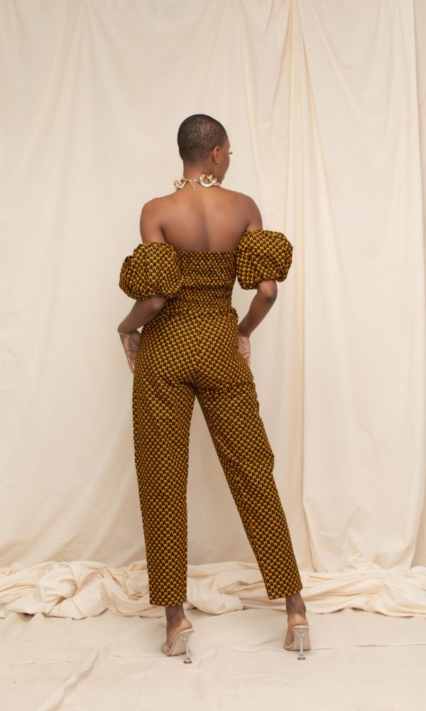 Feza Bubble Sleeve Jumpsuit