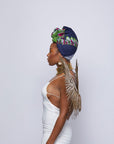 Silk Lined Green Bambina Headwrap - Head Wraps