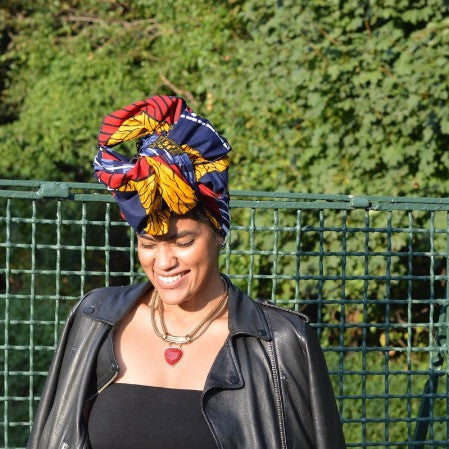 Afro Latina wearing headwrap