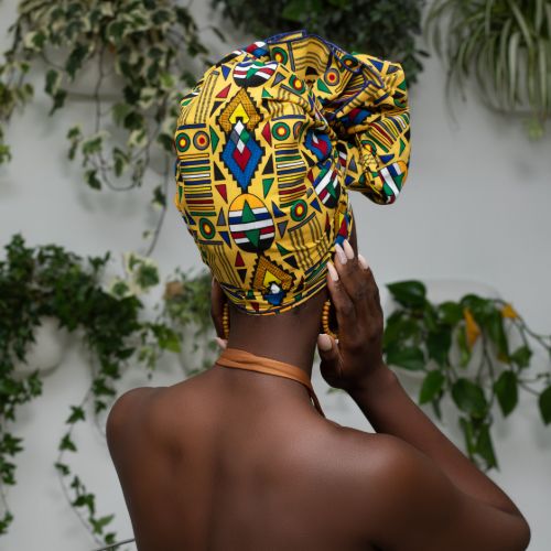 Kwadzoba Silk Lined Headwrap - Head Wraps