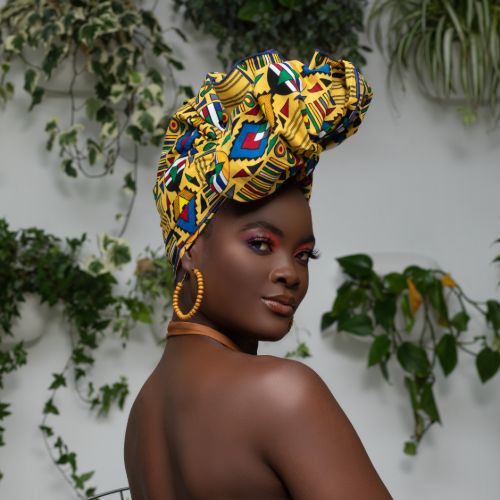 Kwadzoba Silk Lined Headwrap - Head Wraps