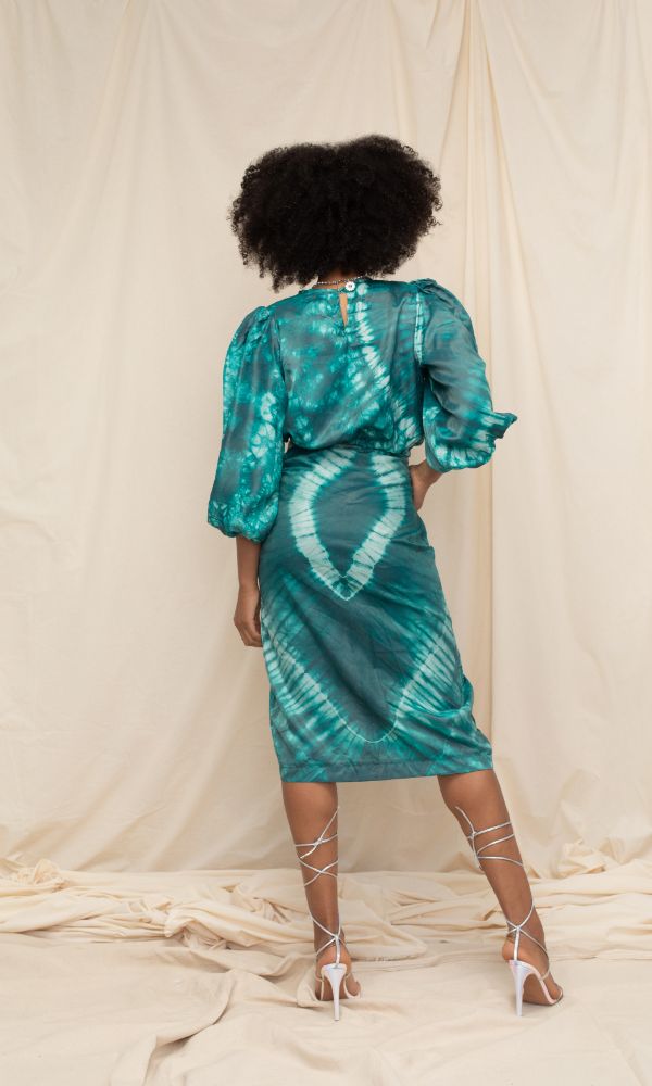 Madal Drawstring Cotton Silk Skirt