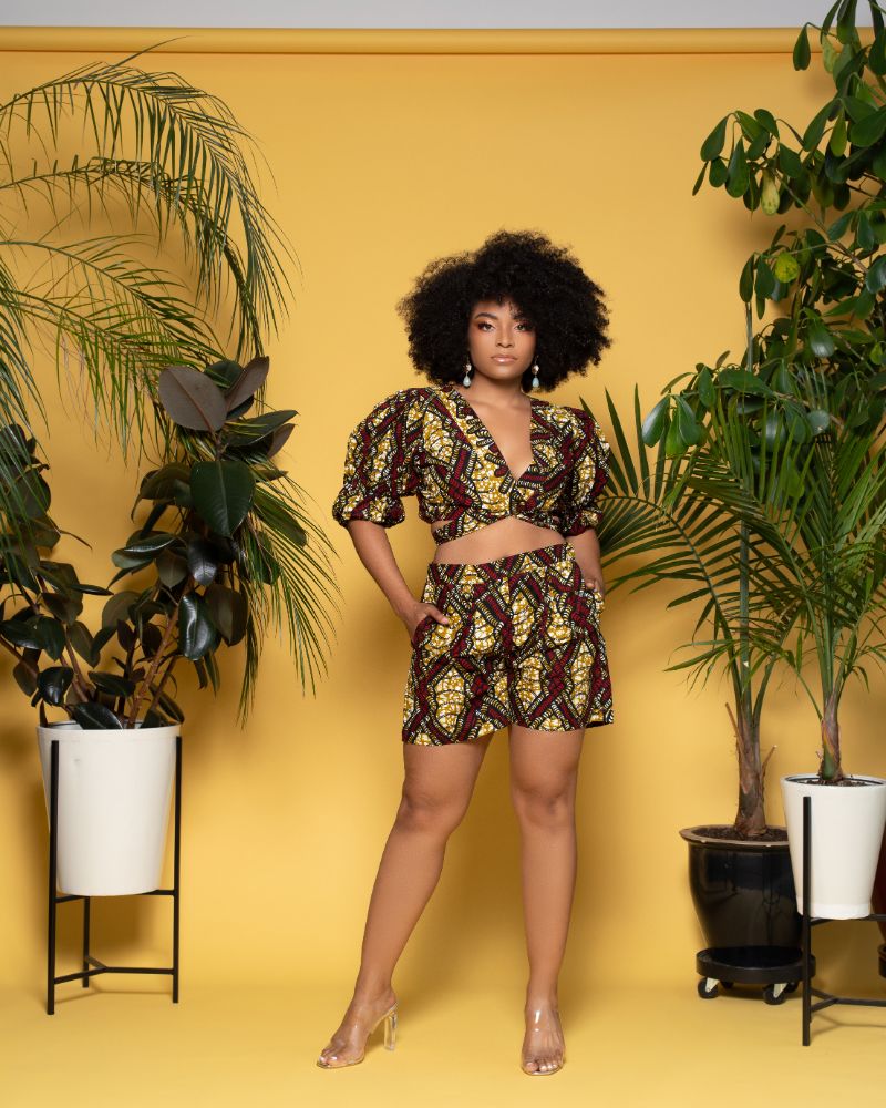 Morowa Puff Sleeve Crop Top