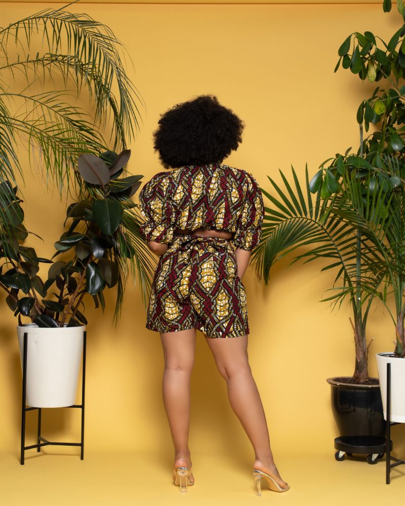 Morowa Puff Sleeve Crop Top