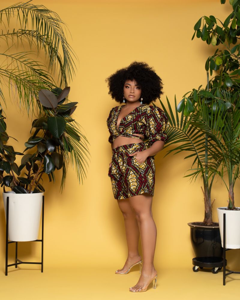 Morowa Puff Sleeve Crop Top
