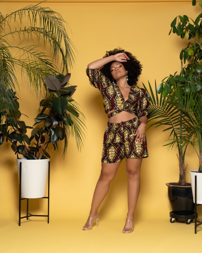 Morowa Puff Sleeve Crop Top