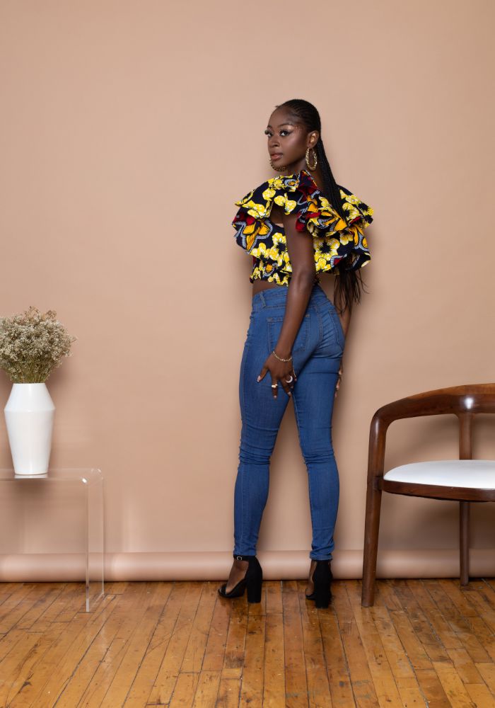 Rawaya Smocked Ruffle Crop Top – Cee Cee's Closet NYC