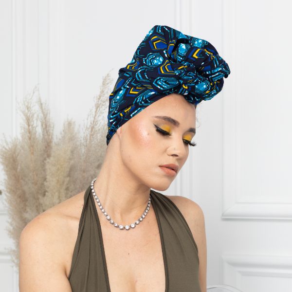 Sea Goddess Silk Lined Headwrap - Head Wraps