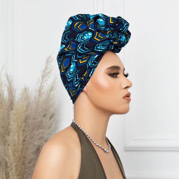 Sea Goddess Silk Lined Headwrap - Head Wraps